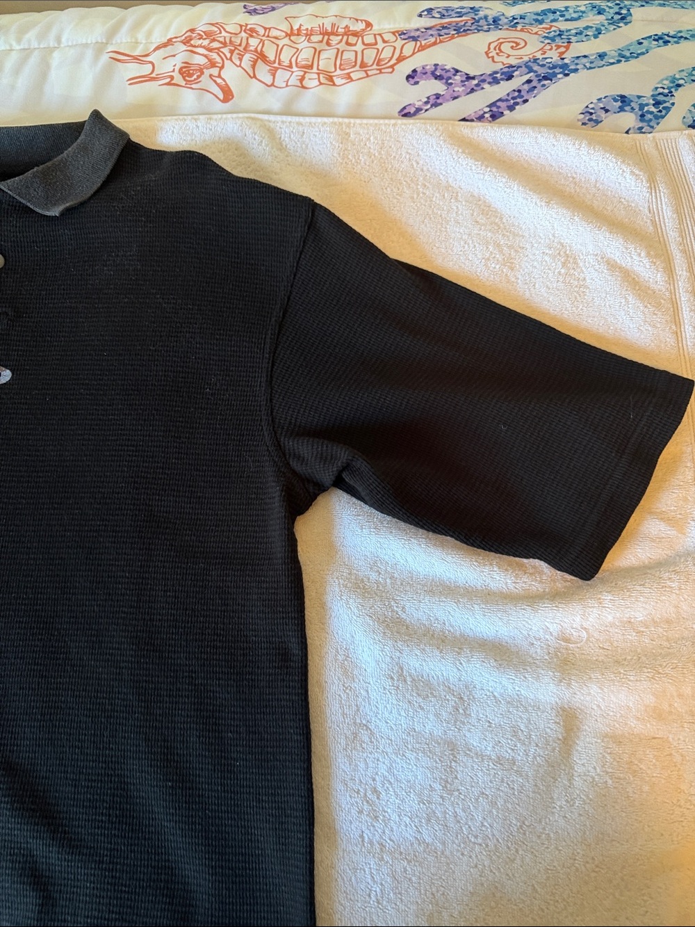 Oakley Black Polo with Gray Contrast Collar - Picture 9 of 11